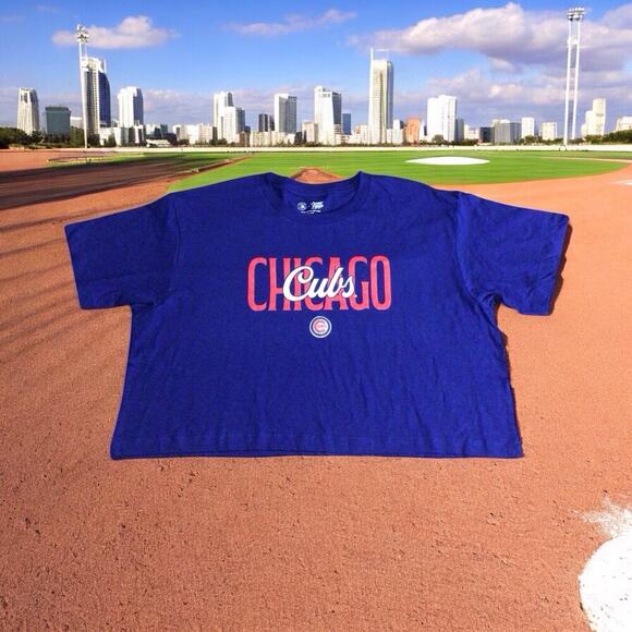 Chicago Cubs T-Shirt By Campus Lifestyle Womens XL MLB Genuine Merchandise NWT - Picture 1 of 8
